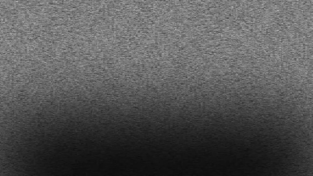 Black and white television static noise overlay effect digital glitch screen texture background monochromatic grain signal failure abstract video clip.