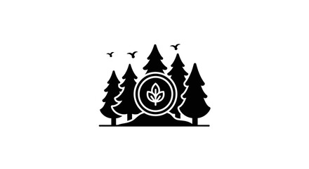 Forest Eco Badge Icon © Gagah