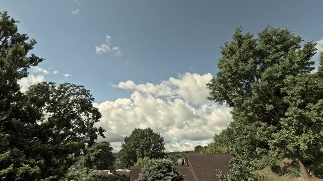 Storm clouds. Rain and dark clouds approaching, summer storm. Timelapse.
