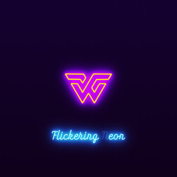 Flickering Neon Sign Logo Reveal, Glowing Square Light Animation for Social Feed Ads & Square Video Posts