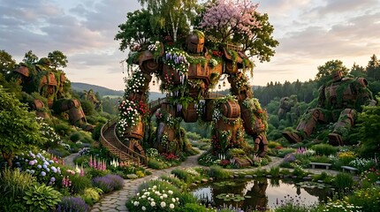 Fototapeta premium Ancient Robot Garden