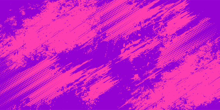 Running Poster Design %E2%80%93 Abstract Colorful Splash Illustration in Purple and Blue for City Marathon