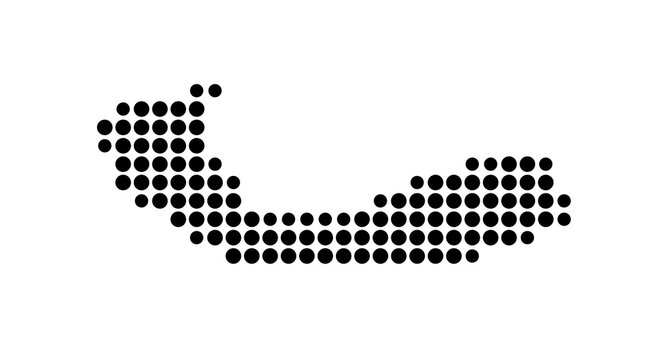 Symbol Map of Southampton (Bermuda) showing the area with a pattern of black circles