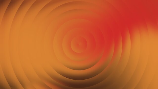 Abstract ribbed glass background in red and orange gradient tones with radial circular ripple texture and glossy light reflection, perfect for modern tech design, minimal visuals or digital surface pr