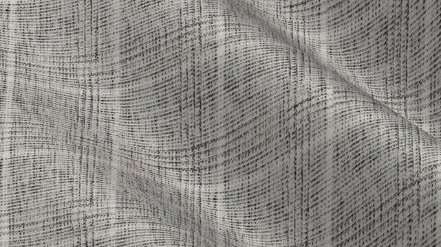 Italian Light Grey Glen Plaid Wool Fabric shifting in elegant waves of traditional check pattern and high end executive suiting material texture