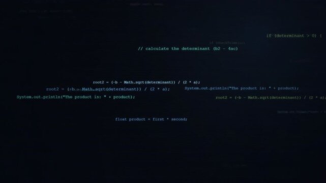 Software Hack Concept Digital Code Scrolling on Screen