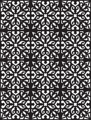 Fototapeta premium Black and white floral pattern with intricate designs and shapes