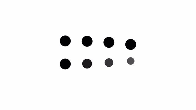 Minimalist row of four circles with varying shades of gray tones arranged horizontally