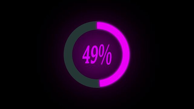 Pie chart animated video with 50 percent element white background . Statistics Business and finance theme Visual Data Representation for Finance,4k