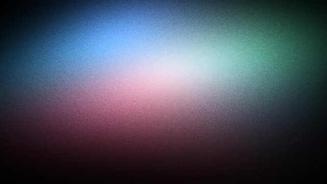 Cyan and magenta light bleeding across a grainy matte surface