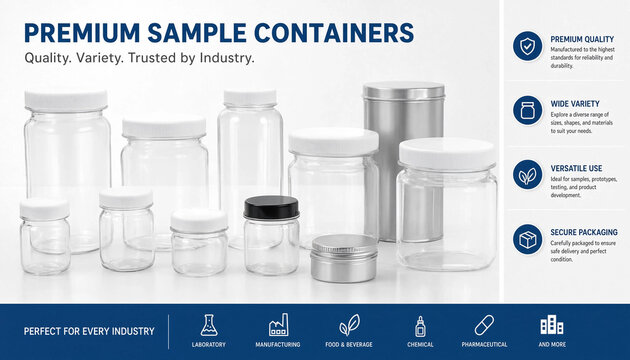 Premium range of high quality industrial sample containers for diverse applications with containers industrial packaging industry manufacturing logistics wholesale supplies commercial