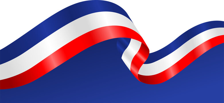 United States Flag Waving Ribbon Illustration