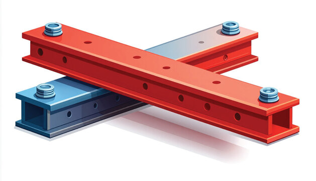 Industrial Metal Beams and Connectors.