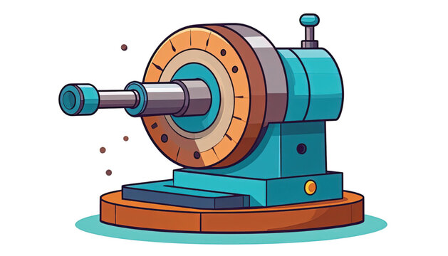 Industrial metal lathe machine tool.