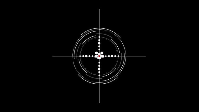 Target Audience Focus Cross hair Icon Targeting Group of People Digital Interface H U D Element