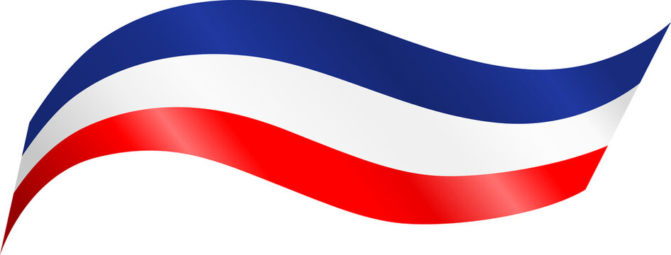 United States Flag Waving Ribbon Illustration