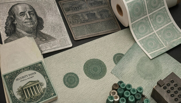 Printing process of banknotes and security documents with portrait and architectural elements printing banknotes currency manufacturing production security engraving industrial
