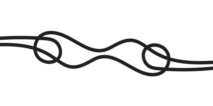 Black wiggly squiggly hand drawn line illustration . vector Illustration . EPS 10