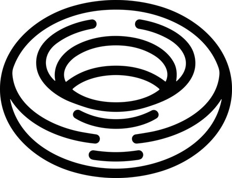 Abstract Geometric Torus Shape, Mathematical Object, Line Art, 3D Form
