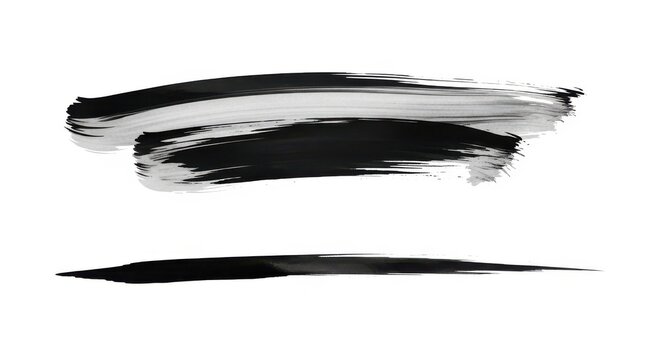 Abstract brushstrokes in dynamic black and gray swirls