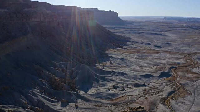 Aerial shot of the amazing rock formations in southern Utah.