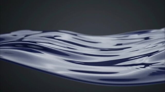 Macro 4K Shot of Liquid Bio Polymer Synthesis Flow.