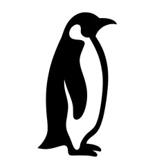 Obraz premium penguin silhouette vector