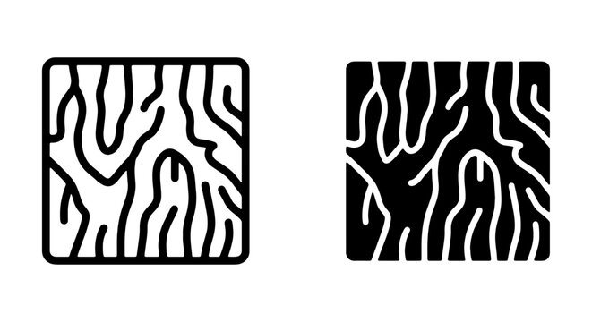 Wood Grain Texture Icons, Natural Pattern Vector Graphics, Organic Surface Design Elements