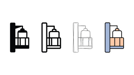 Obraz premium Construction material hoist lift icon evolution editable vector