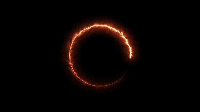 Abstract laser neon light rectangular frame video footage background. Fire line glowing rectangle border 4k video footage.
