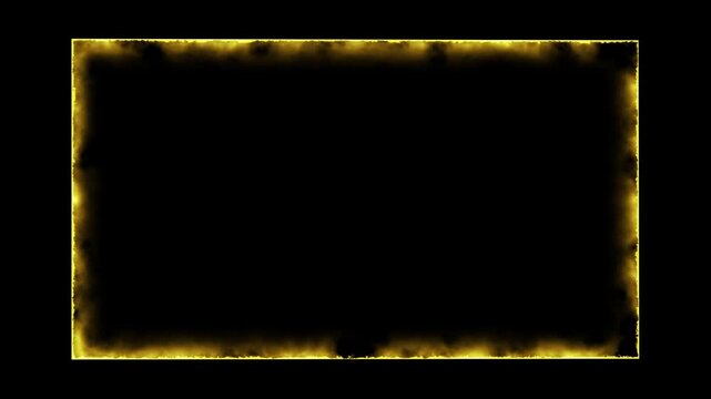 Abstract neon glowing rectangle motion line frame moving chroma key screen animation. abstract glowing rectangle shape looping on black screen. glow laser light spectrums. 4k video