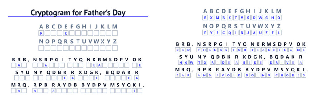 Cryptogram for Father's Day