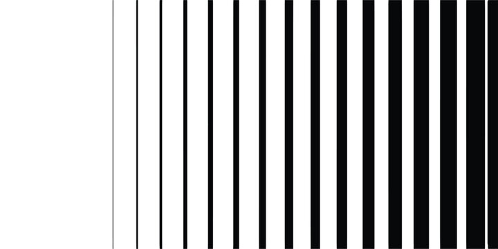 Abstract black and white vertical lines with a gradual gradient transition pattern