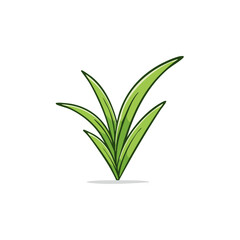 Fototapeta premium Vivid Green Grass Sprouts Growing Upward Illustration