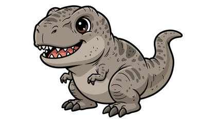 Cute cartoon tyrannosaurus rex illustration with dinosaur, tyrannosaurus © MSTRUNA