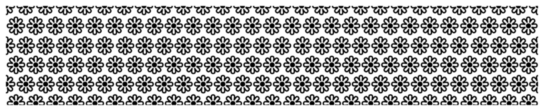 Daisy flower pattern with repeating chamomile blossoms in minimalist floral style