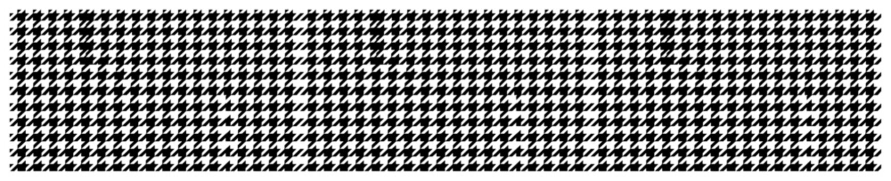 Houndstooth check pattern forms a classic textile background in a monochrome geometric style