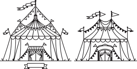 Circus tent with flags and banners © Md. Musaddik Rahman