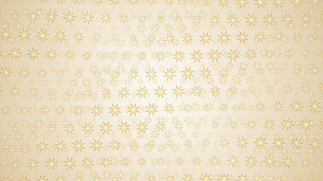 Elegant beige seamless pattern background with golden star ornaments