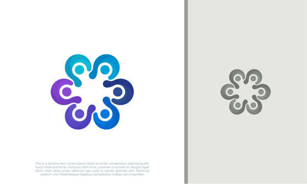 Global Community Logo Icon Elements Template. Community human Logo template vector. Community health care. Abstract Community logo