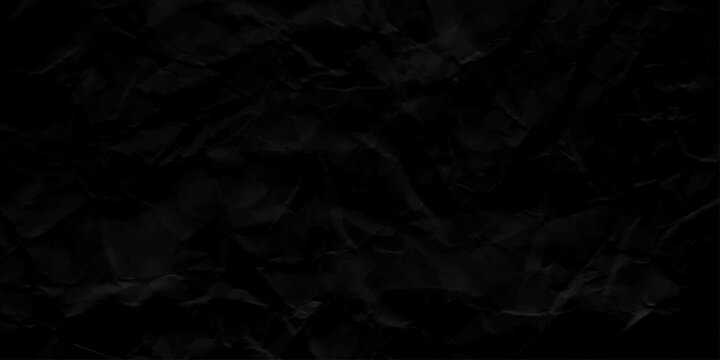 Paper crumpled background texture black wall abstract dark design wrinkled old wheat folder poster. Black crumpled paper texture background