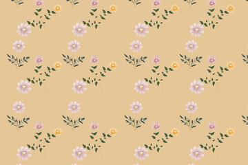 Watercolor autumn sprig seamless pattern for cozy throw pillows © uniqueworld888