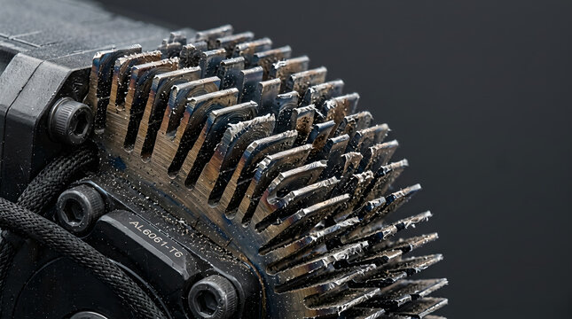 Creative Close-up of metal drill bits, drill bits set, sharp metal tools, industrial equipment 4K