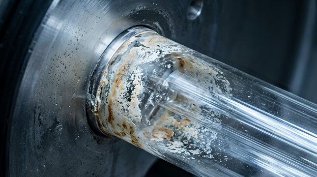 Creative Rusty metal pipe, corroded industrial tube, close-up, steel pipe with rust 4K