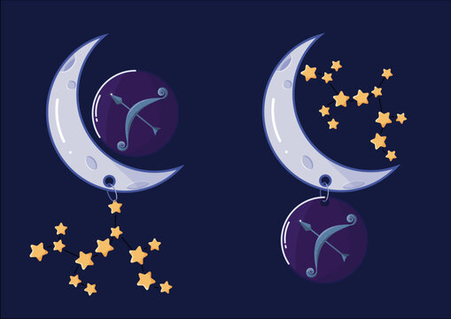 Illustraion of sagittarius zodiac sign