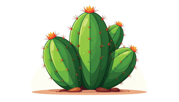 Prickly Pear Cactus Plant Green.