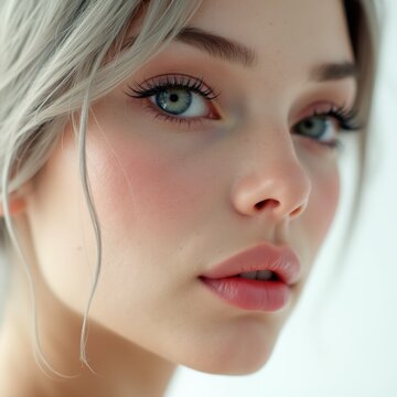 close up portrait of young woman