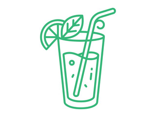Cocktail Glass Outline Icon © LOGO KIKUK