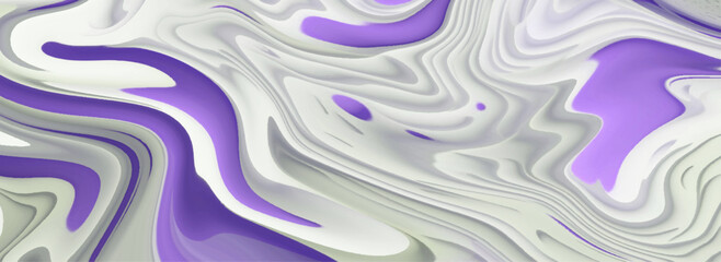 Obraz premium Abstract Purple and White Marble Swirl Background with Soft Gray Fluid Waves Texture
