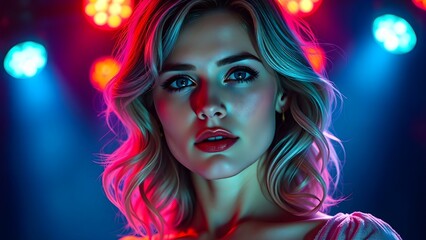 Fototapeta premium BEAUTIFUL WOMAN WITH MAKEUP